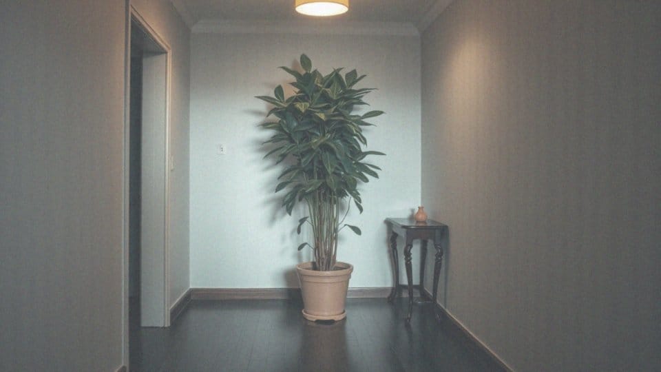 Jak aspidistra nadaje elegancji ciemnemu przedpokojowi?