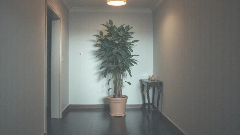 Jak aspidistra nadaje elegancji ciemnemu przedpokojowi?