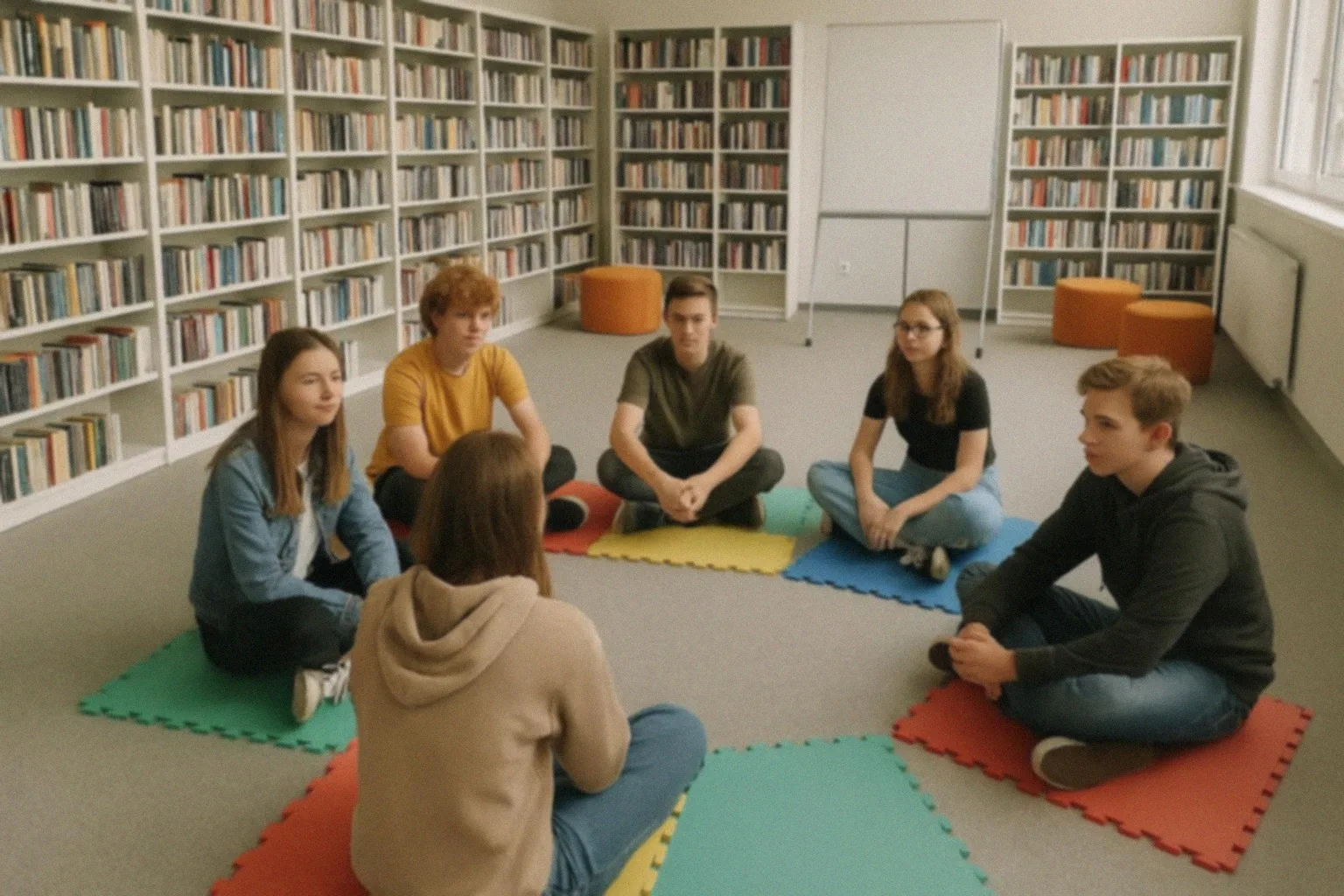 Spotkanie z młodzieżą w Miejskiej Bibliotece Publicznej w Krasnymstawie